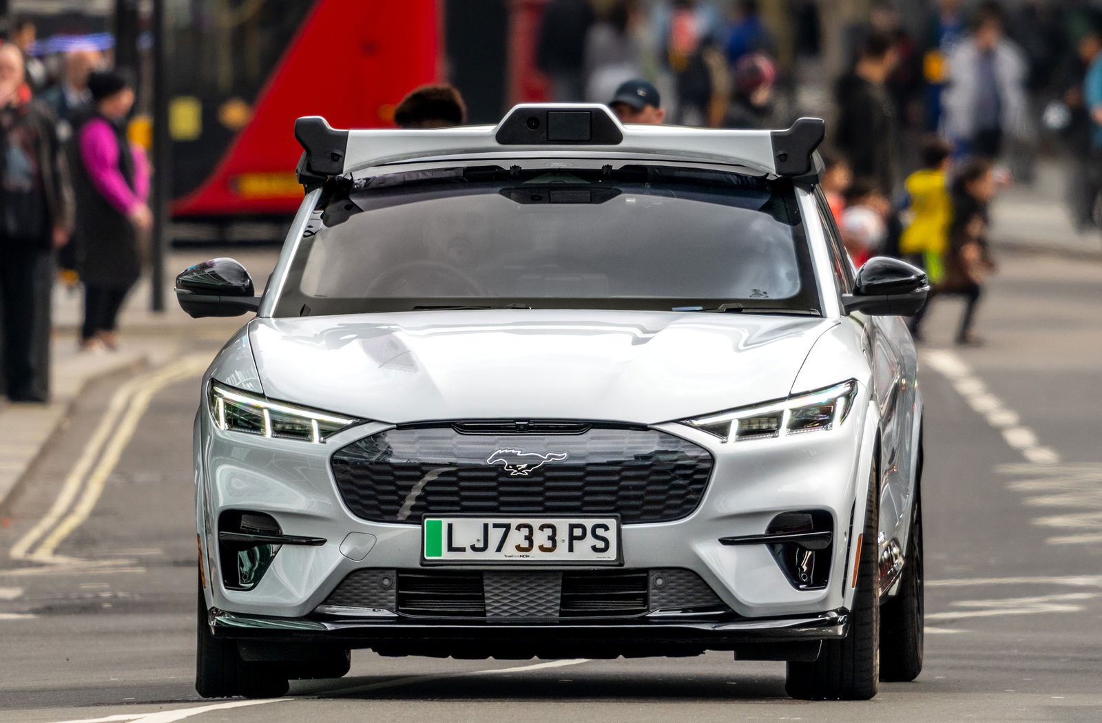 Wayve's autonomous Ford Mustang Mach-E test car in London